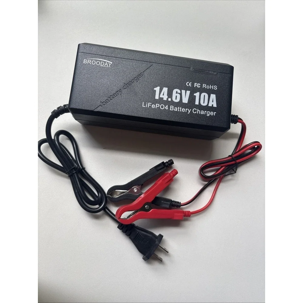 14.6V 10A LiFePO4 Battery Charger for 12V Lithium  Battery